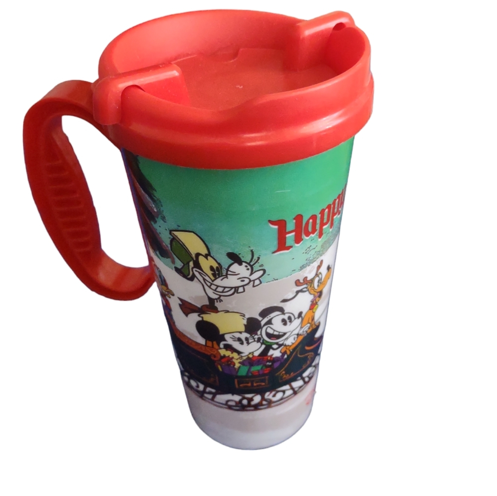 Vintage Disney‎ Parks Happy Holidays plastic drinking cup